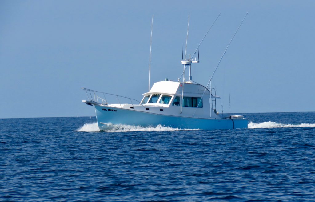 42' Duffy fishing boat on the water